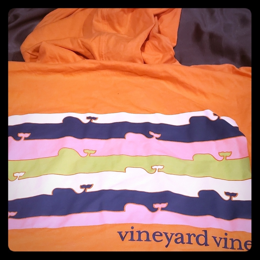 Vineyard Vines hoody t-shirt in faded tangerine